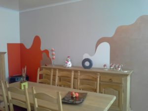 Peinture décorative moderne salle à manger